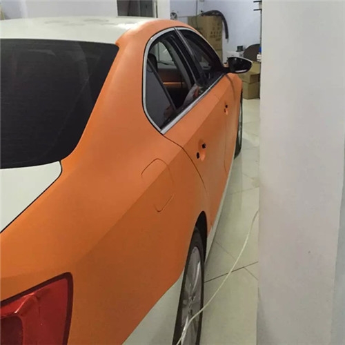 濰坊邁騰全車改色，變身亞光橙