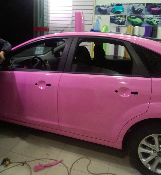 武漢車身改色  經(jīng)典?？怂谷嘙ACTAC亮光粉改色貼膜案例