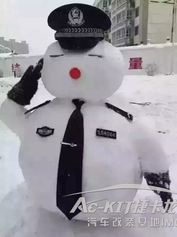 捷卡龍人也太有才了！這雪人堆得也太養(yǎng)眼了吧！