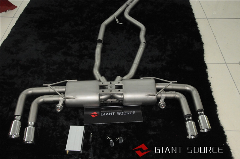 保時捷卡宴958改裝遙控閥門中尾段 卡宴giantsource排氣套件