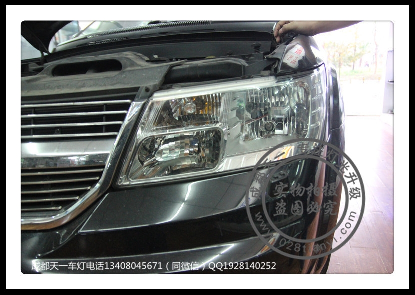 成都道奇酷威車燈改裝升級LED日行燈總成