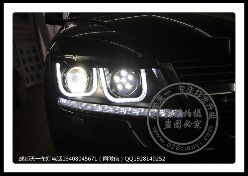 成都道奇酷威車燈改裝升級LED日行燈總成