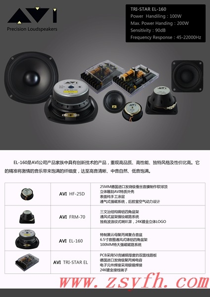 加拿大AVI汽車音響EL-160三分頻