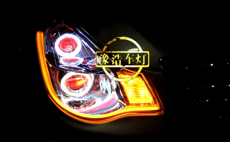 日產·軒逸·2011經典款 燈光升級：四透鏡+雙色日行燈+寶馬白天使眼+紅惡魔