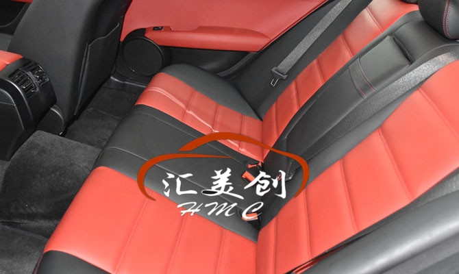奔驰C200内饰翻新真皮改装座椅门板手缝方向盘