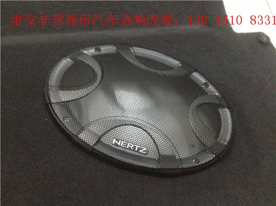 【淮安非常城市汽車音響改裝】蒙迪歐專業(yè)汽車音響改裝，意大利赫茲音響，美國JBL 四聲道功放