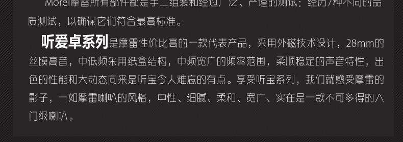 以色列 Morel摩雷 聽愛卓 2分頻套裝喇叭 無損換裝