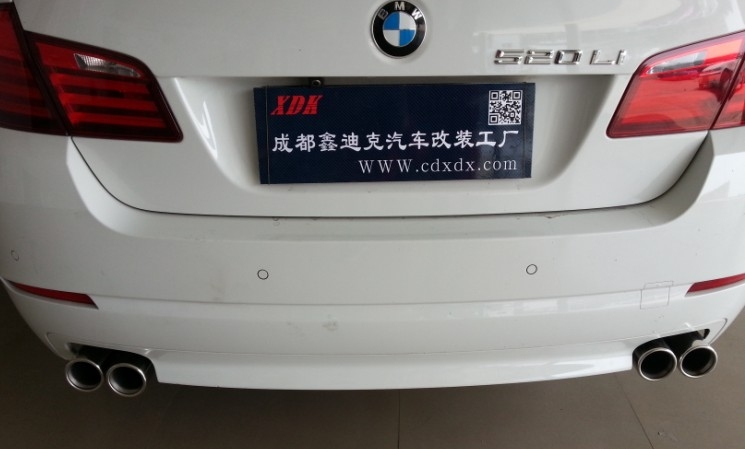 成都寶馬520LI F18改裝中尾段四出排氣