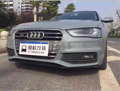 奧迪A4L換裝HEXIS水泥灰+自動(dòng)升降尾翼