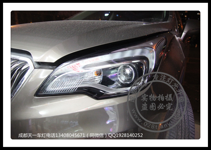 成都昂科威改車燈升級氙氣燈雙光透鏡