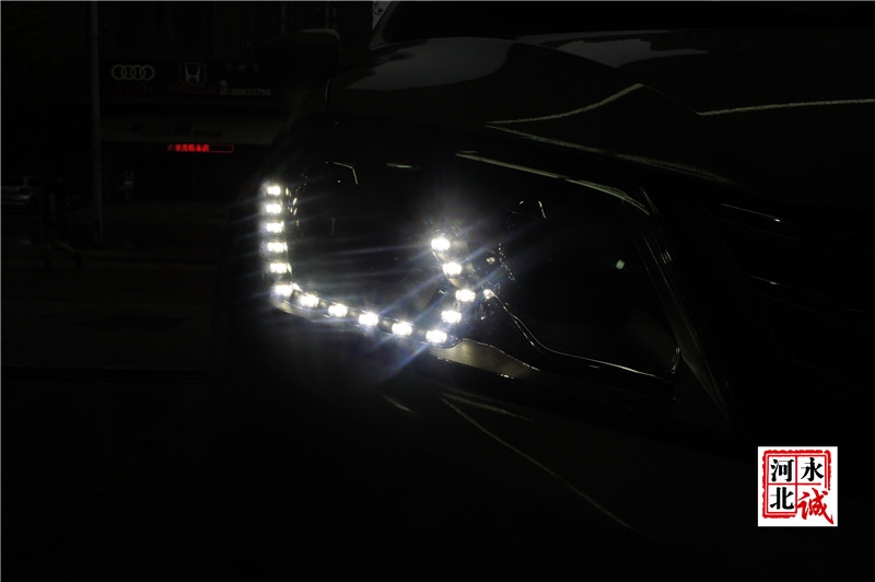 【石家莊永誠改燈】邁騰改裝高配車燈，LED日行燈