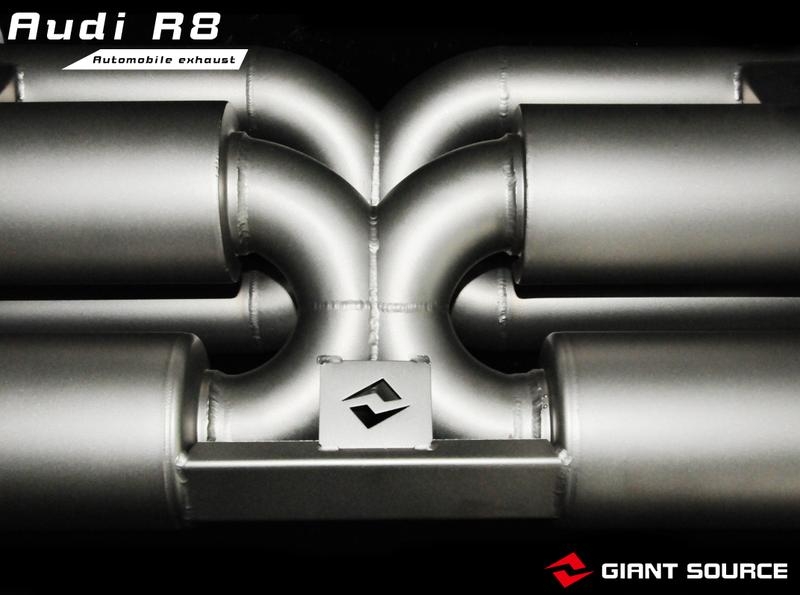 新款奧迪R8改裝香港巨源giantsource遙控閥門中尾段Audi排氣