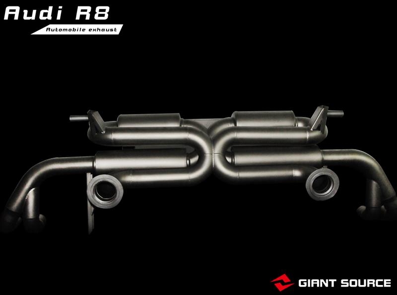 新款奧迪R8改裝香港巨源giantsource遙控閥門中尾段Audi排氣