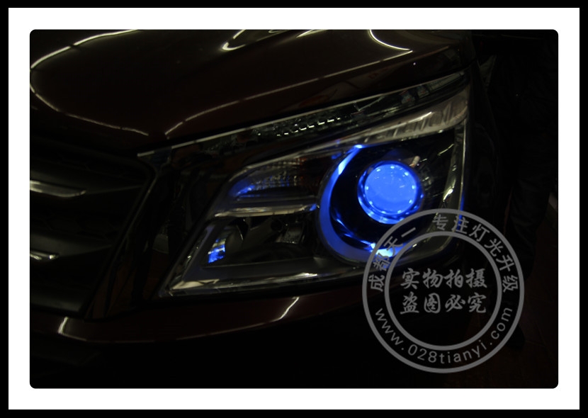 成都啟辰改燈車燈改裝升級(jí)氙氣燈雙光透鏡日行燈總成