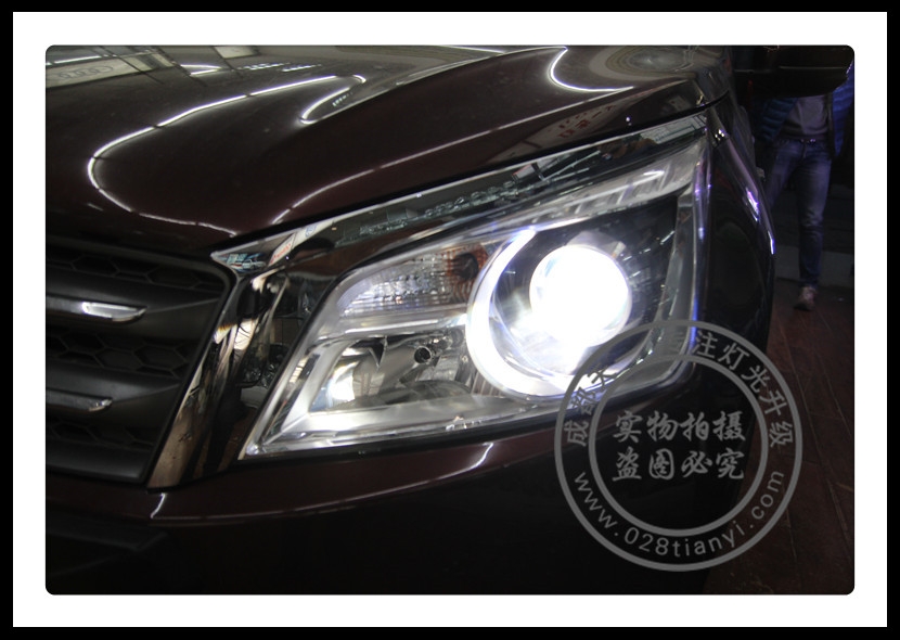 成都啟辰改燈車燈改裝升級(jí)氙氣燈雙光透鏡日行燈總成
