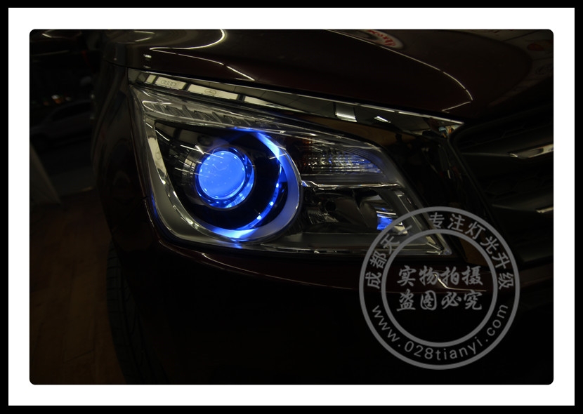 成都啟辰改燈車燈改裝升級(jí)氙氣燈雙光透鏡日行燈總成