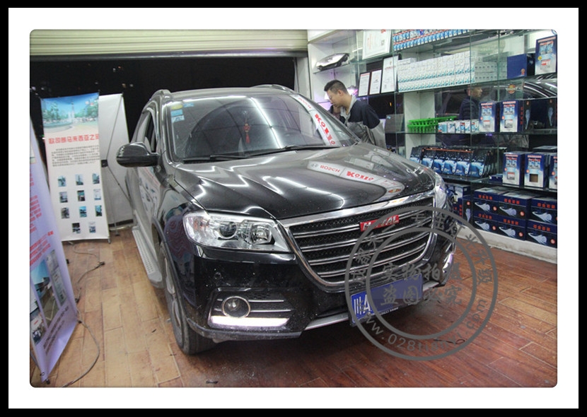 成都哈弗H6改車燈升級Q5雙光透鏡歐司朗氙氣燈