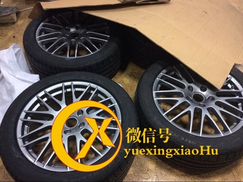 長沙越星名車改裝保時捷卡宴鋼圈輪胎輪轂20輪槍灰卡鉗油漆