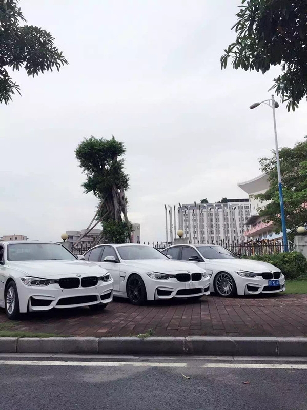 寶馬3系 改裝M4大包圍前杠 F30F35改裝M3套件前杠后杠