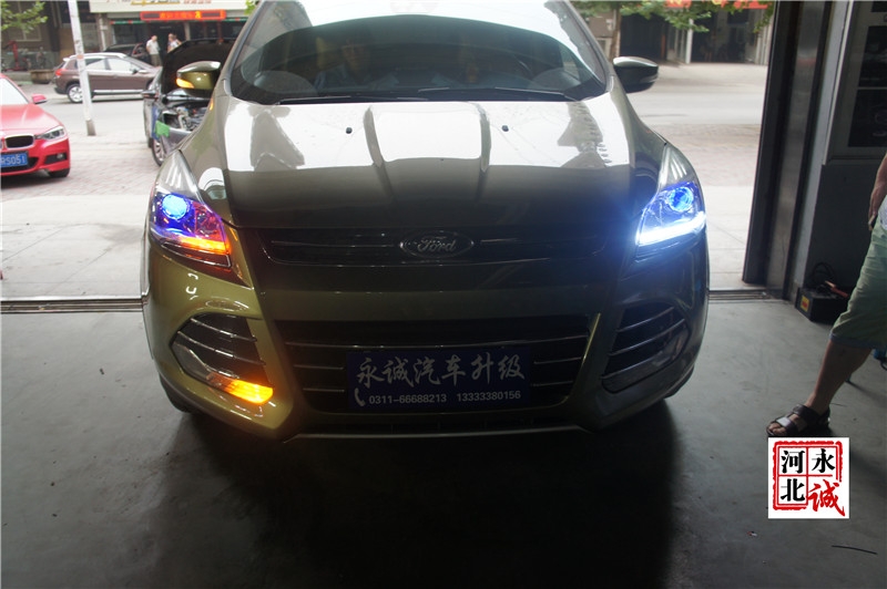 【石家莊永誠改燈】翼虎改裝Q5小糸透鏡，飛利浦4300K氙氣燈，歐司朗安定