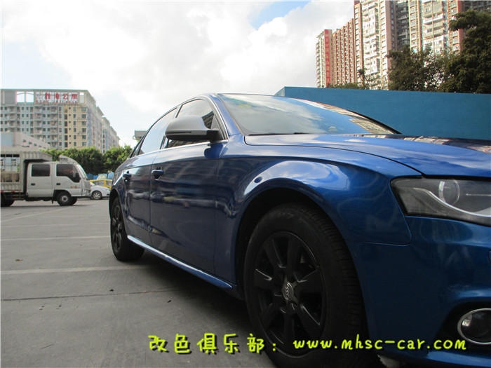 奧迪A4L全車貼膜改顏色 汽車車身貼膜改顏色