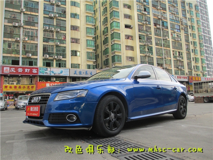 奧迪A4L全車貼膜改顏色 汽車車身貼膜改顏色