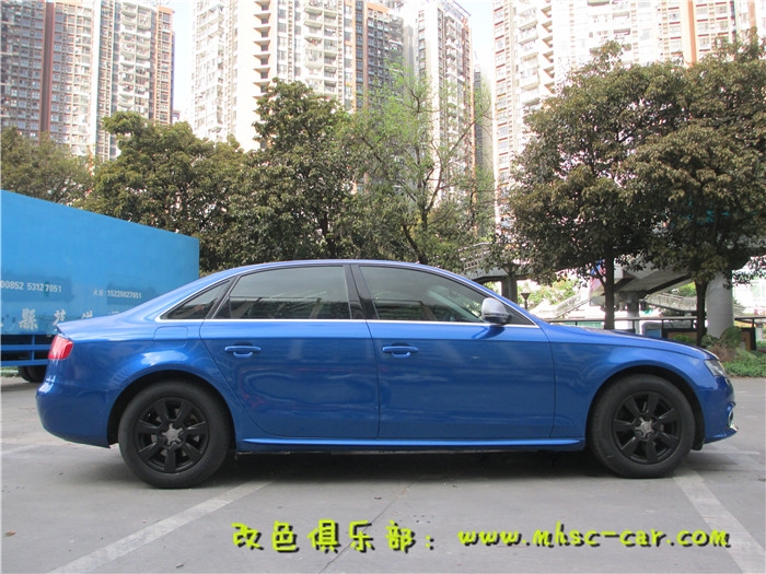 奧迪A4L全車貼膜改顏色 汽車車身貼膜改顏色