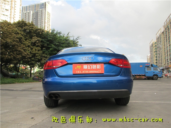 奧迪A4L全車貼膜改顏色 汽車車身貼膜改顏色
