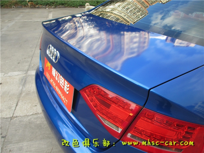 奧迪A4L全車貼膜改顏色 汽車車身貼膜改顏色