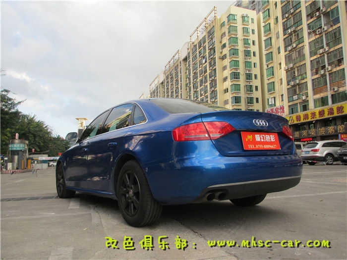 奧迪A4L全車貼膜改顏色 汽車車身貼膜改顏色