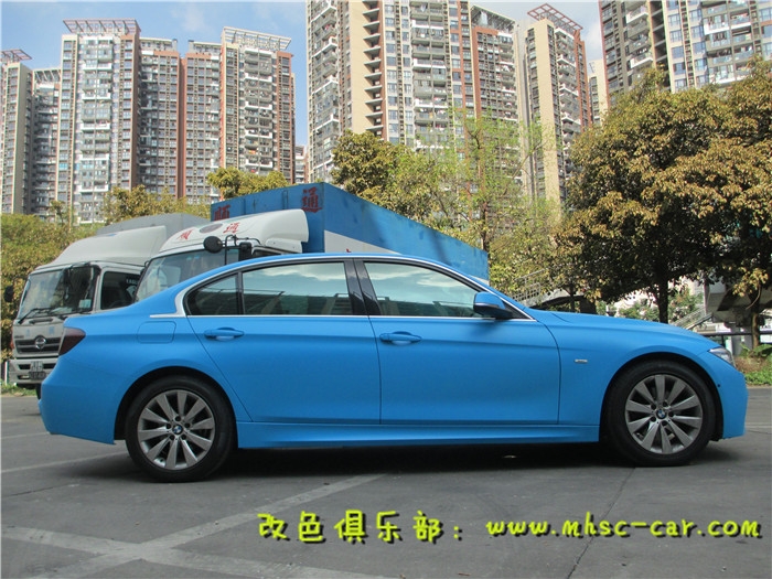 寶馬328全車貼膜改顏色 車身改色貼膜 汽車改色膜