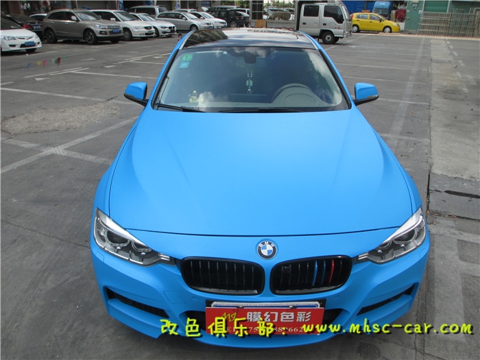 寶馬328全車貼膜改顏色 車身改色貼膜 汽車改色膜