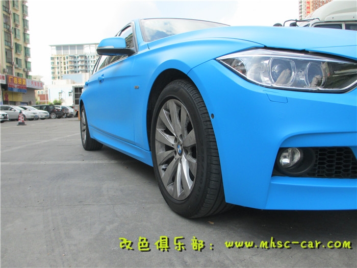 寶馬328全車貼膜改顏色 車身改色貼膜 汽車改色膜
