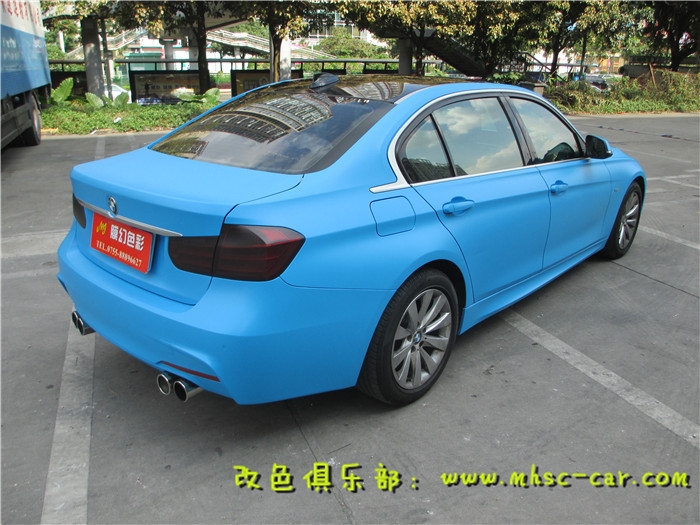 寶馬328全車貼膜改顏色 車身改色貼膜 汽車改色膜