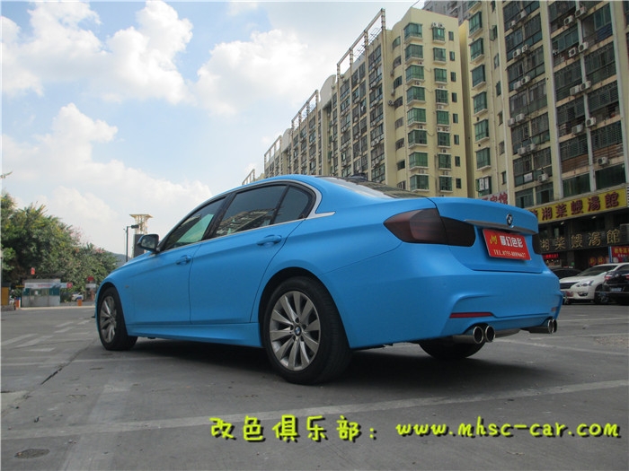寶馬328全車貼膜改顏色 車身改色貼膜 汽車改色膜