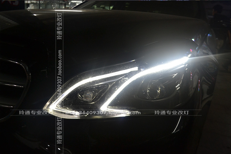 上海首发 奔驰老款E260大灯升级新款E级原厂高配全LED大灯总成 奔驰E老款改新款