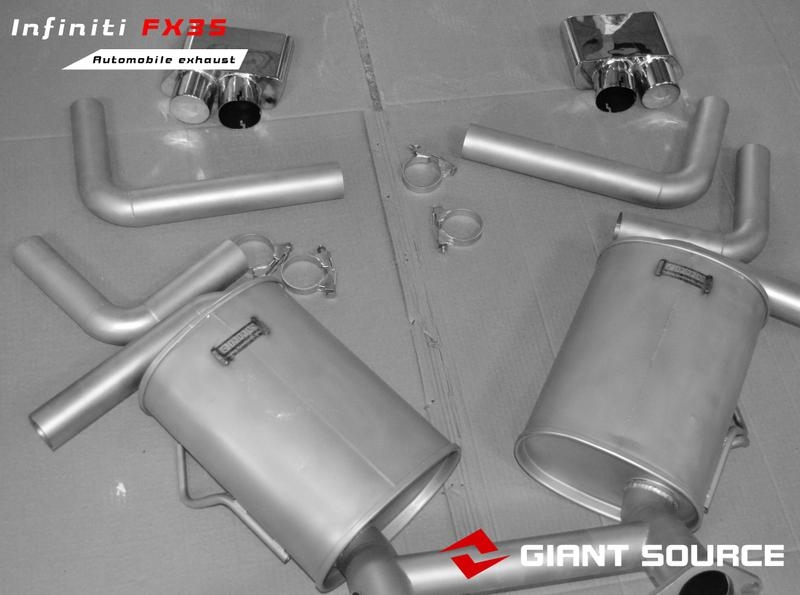 英菲尼迪FX35改裝香港巨源giantsource遙控閥門排氣 FX35排氣尾端