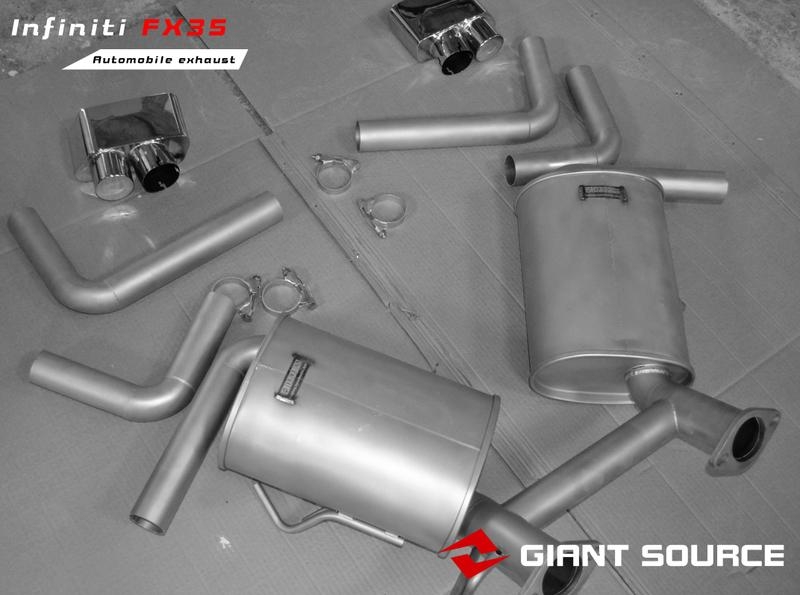 英菲尼迪FX35改裝香港巨源giantsource遙控閥門排氣 FX35排氣尾端
