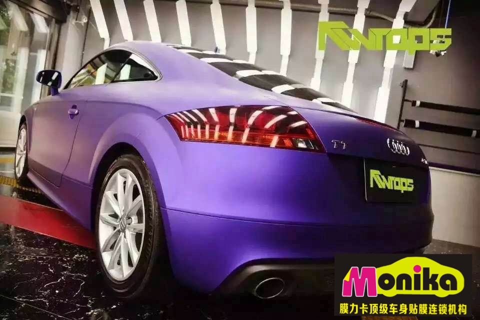 TT全车贴亚面电镀膜紫