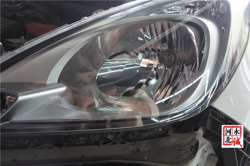 【永誠(chéng)汽車】邢臺(tái)本田飛度改燈，Q5雙光透鏡+歐司朗D2S CBI 5500K氙氣燈+小糸安定