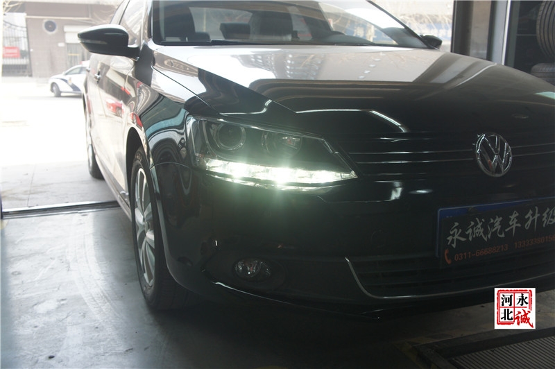 【永誠汽車】石家莊專業(yè)改燈店，速騰改裝Q5透鏡+飛利浦4300K氙氣燈+日行燈