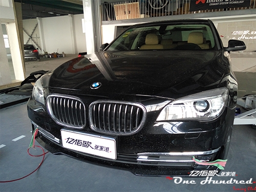 BMW730Li改760副厂中尾段排气 卡钳喷色