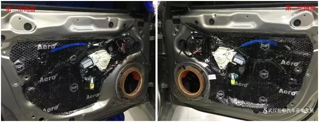 【武漢松杉汽車音響改裝店】奧迪A4L 頂級(jí)汽車隔音俄羅斯STP航空炸彈的土豪