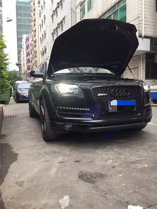奧迪q7燈光升級德國海拉5透鏡