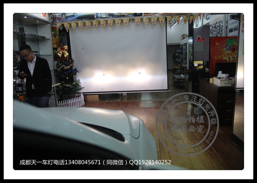 成都大眾新寶來改車燈升級氙氣燈雙光透鏡日行燈總成