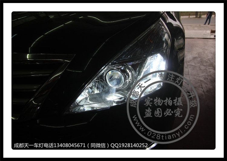 成都尼桑老天籟改車燈升級氙氣燈雙光透鏡