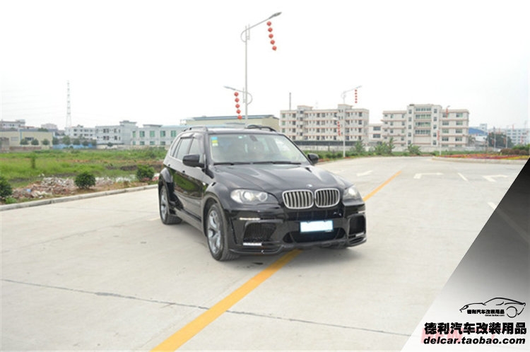 中國哈曼代理寶馬X5改裝hamann寬體大包圍中出4出套件