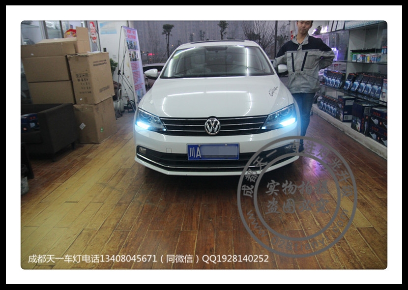 成都大眾Polo改裝氙氣燈惡魔眼