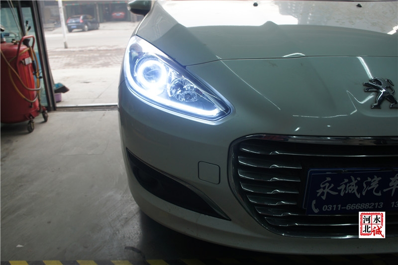 【永誠汽車】石家莊改燈，標(biāo)致308升級海拉5透鏡+巖崎D3S LBS氙氣燈