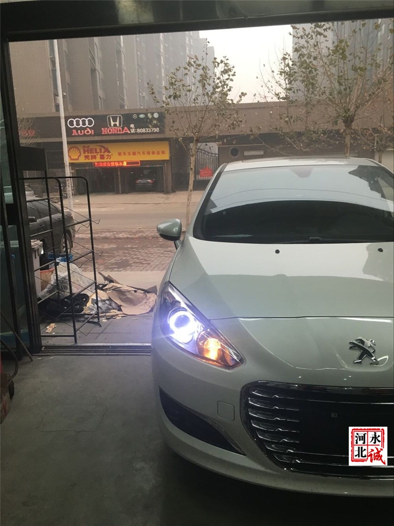 【永誠汽車】石家莊改燈，標(biāo)致308升級海拉5透鏡+巖崎D3S LBS氙氣燈